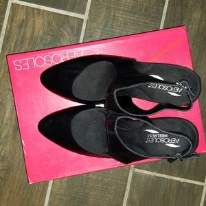 Black 9M Aerosoles Heelrest Cutout Pumps